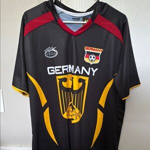 Germany Soccer Jersey Black and Yellow